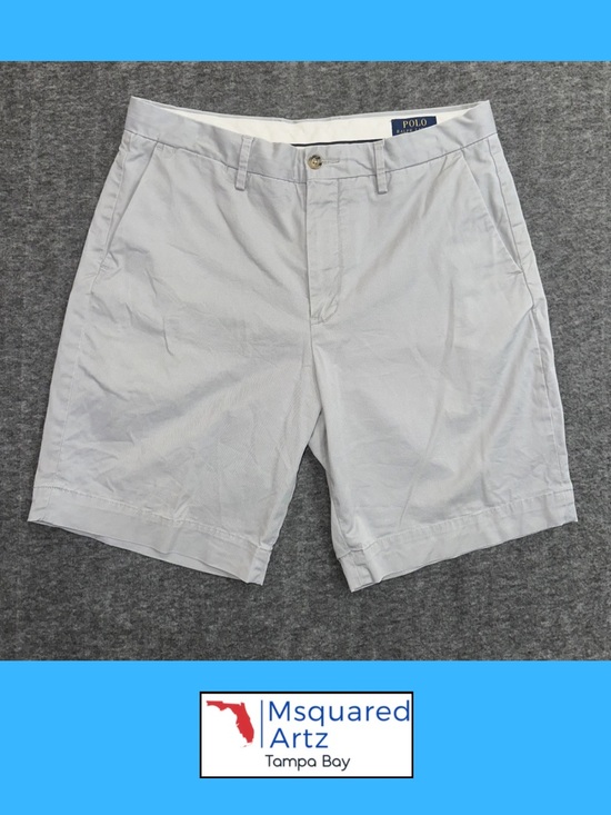 Polo Ralph Lauren Other - Polo Ralph Lauren Stretch Classic Fit Chino Shorts Mens 32 Light Gray Cotton
